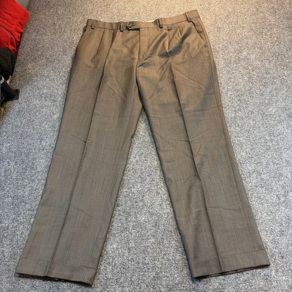 Lauren Ralph Lauren Brown Wool Suit Mens 44R 2 Piece Tailored Jacket Pants